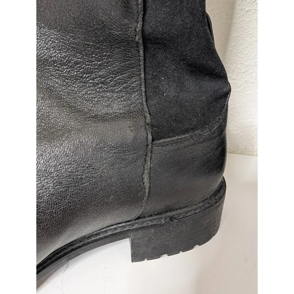 Stuart Weitzman‎ 5050 Suede Leather Over The Knee Tall Stretch Boots Black 7B
